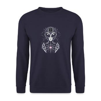 Alien - Sweat-shirt Unisexe - marine - Devant - Alina (178cm) & Michal (187cm)