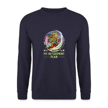 Bali Surfer Barong Summer Indonesia Holidays - Unisex Sweatshirt - navy - Front - Alina (178cm) & Michal (187cm)