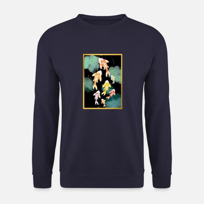 Carpes Koï nuit dorée - Sweat-shirt Unisexe - marine