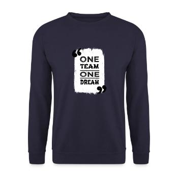 humour cadeau d’anniversaire citation de l’unité harmonieuse - Sweat-shirt Unisexe - marine - Devant - Alina (178cm) & Michal (187cm)