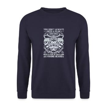 Scandinavie nordique rétro viking mythologie mystique - Sweat-shirt Unisexe - marine - Devant - Alina (178cm) & Michal (187cm)