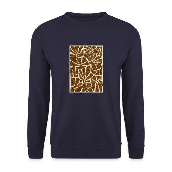 Motif de fleurs - Sweat-shirt Unisexe - marine - Devant - Alina (178cm) & Michal (187cm)