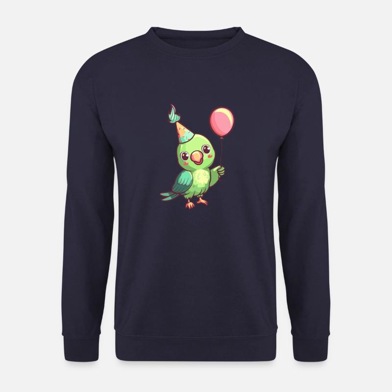 Bande dessinée d’anniversaire de perroquet - Sweat-shirt Unisexe - marine