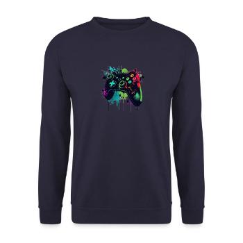Game ON - Unisex Pullover - Navy - Vorne - Alina (178cm) & Michal (187cm)
