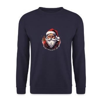 Père Noël - Sweat-shirt Unisexe - marine - Devant - Alina (178cm) & Michal (187cm)