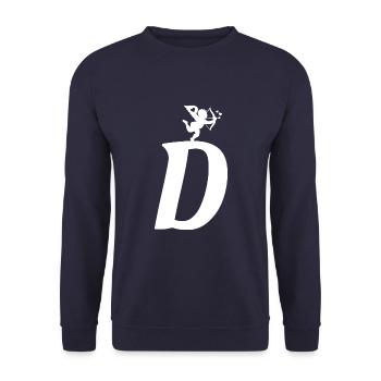 D - Unisex Sweatshirt - navy - Front - Alina (178cm) & Michal (187cm)