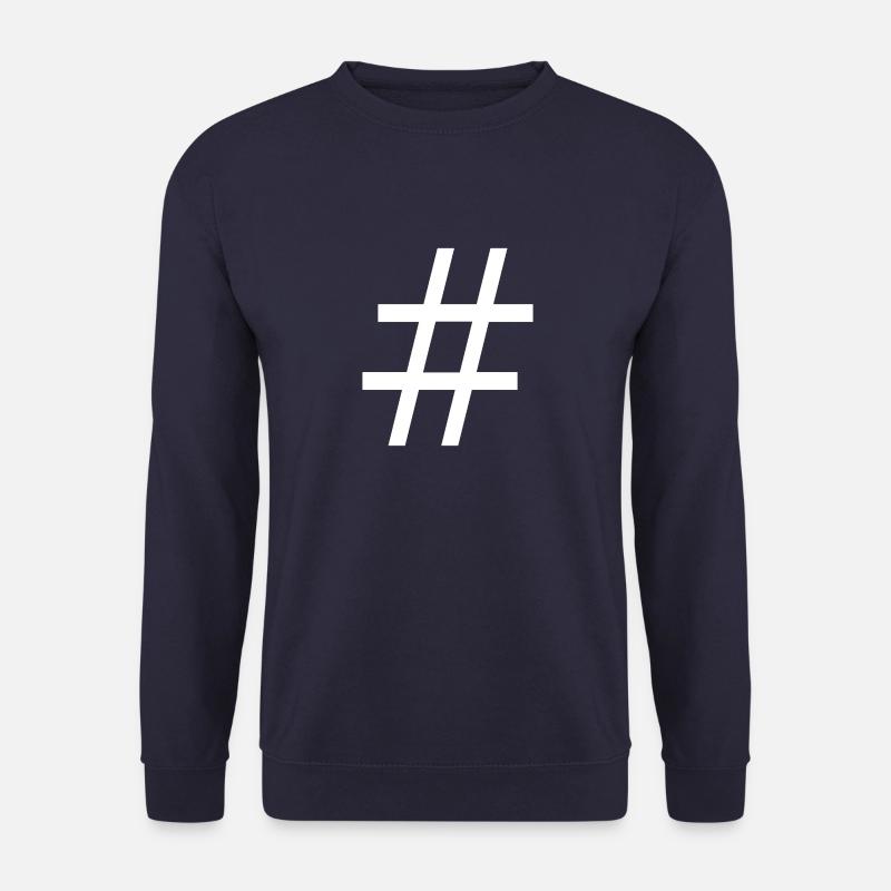 Hashtag white influencer social media - Unisex Sweatshirt - navy