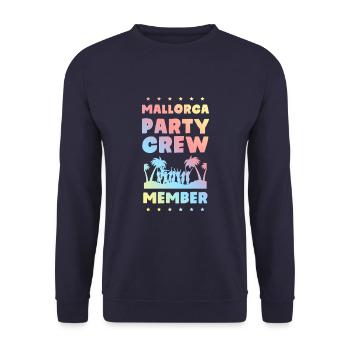 Mallorca Party Crew - Sweat-shirt Unisexe - marine - Devant - Alina (178cm) & Michal (187cm)