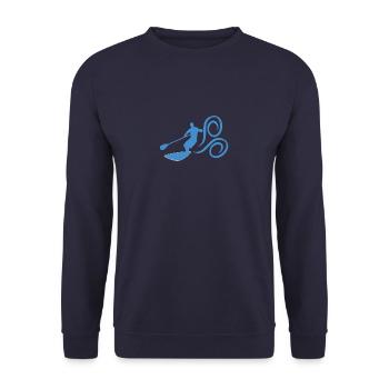 Paddle Surf - Unisex Sweatshirt - navy - Front - Alina (178cm) & Michal (187cm)