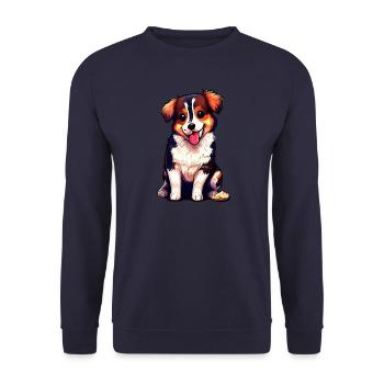 Magie canine : la joie sur quatre pattes - Sweat-shirt Unisexe - marine - Devant - Alina (178cm) & Michal (187cm)