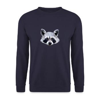 Sweet raccoon - Unisex Sweatshirt - navy - Front - Alina (178cm) & Michal (187cm)