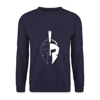 spartaner helm - Unisex Pullover - Navy - Vorne - Alina (178cm) & Michal (187cm)