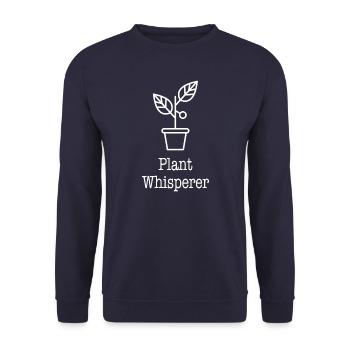 Plant Whisperer - Unisex Sweatshirt - navy - Front - Alina (178cm) & Michal (187cm)