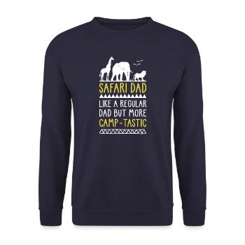 Safari Dad - Unisex Sweatshirt - navy - Front - Alina (178cm) & Michal (187cm)