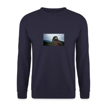 Golden eagle on mountainous landscape - Unisex Sweatshirt - navy - Front - Alina (178cm) & Michal (187cm)