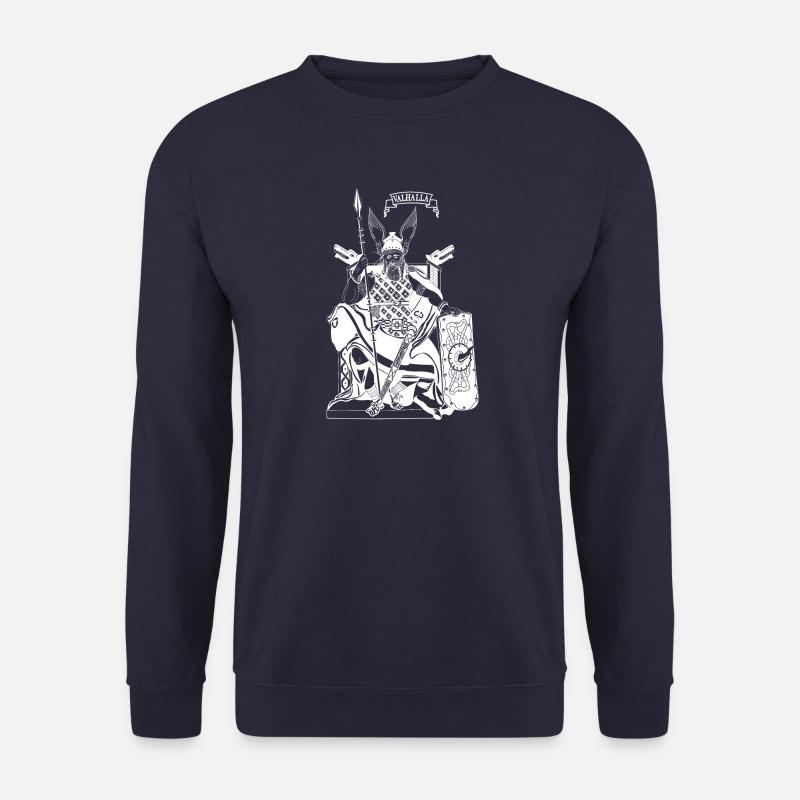 Odin on throne white - Unisex Sweatshirt - navy