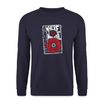 Where Words fail, Music Speak - Unisex Pullover - Navy - Vorne - Alina (178cm) & Michal (187cm)