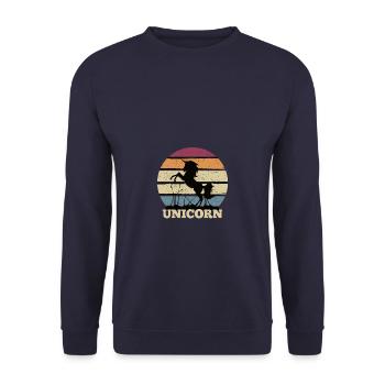 Licorne - Sweat-shirt Unisexe - marine - Devant - Alina (178cm) & Michal (187cm)
