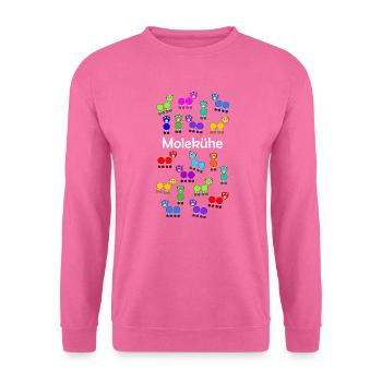 Molécules + vaches = molécules - Sweat-shirt Unisexe - rose - Devant