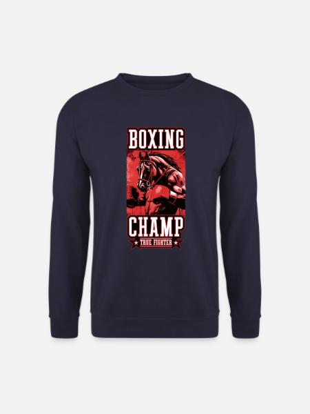 Pferd Boxer Kämpfer Boxing Champ - Unisex Pullover - Navy