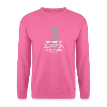 Zitat von Wittgenstein - Unisex Pullover - Pink - Vorne