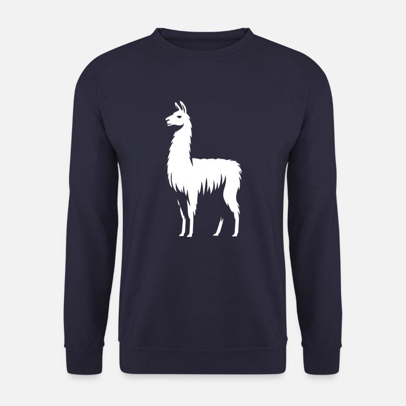 Lama Silhouette - Unisex Pullover - Navy