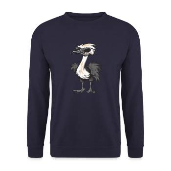 Autruche Cool BD - Sweat-shirt Unisexe - marine - Devant - Alina (178cm) & Michal (187cm)
