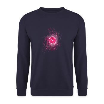citron, rose, graffiti, pop-art - Sweat-shirt Unisexe - marine - Devant - Alina (178cm) & Michal (187cm)