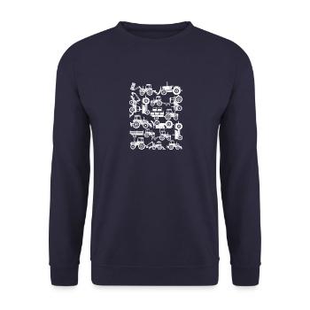 Traktor Landwirtschaft Bauer Geschenk · Traktoren - Sweat-shirt Unisexe - marine - Devant - Alina (178cm) & Michal (187cm)