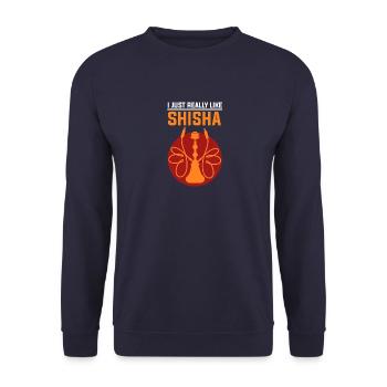 Shisha hookah hookah love smoking summer - Unisex Sweatshirt - navy - Front - Alina (178cm) & Michal (187cm)