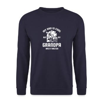 Cadeau de tracteur pour enfants Farmer · Papa et grand-père - Sweat-shirt Unisexe - marine - Devant - Alina (178cm) & Michal (187cm)