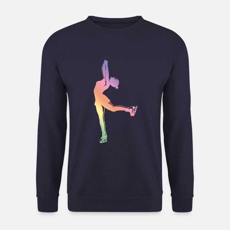 figure skating iceskating silhouette - Unisex Sweatshirt - navy