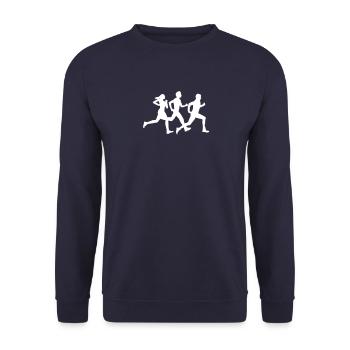 runners - Sweat-shirt Unisexe - marine - Devant - Alina (178cm) & Michal (187cm)
