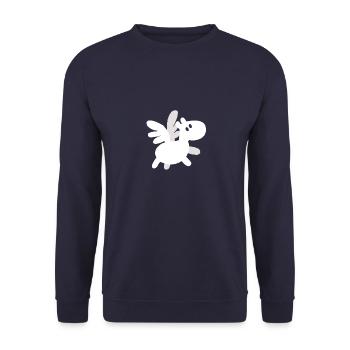 Baby Pegasus - Unisex Pullover - Navy - Vorne - Alina (178cm) & Michal (187cm)