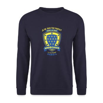 Ardéchois Parfait - Sweat-shirt Unisexe - marine - Devant - Alina (178cm) & Michal (187cm)
