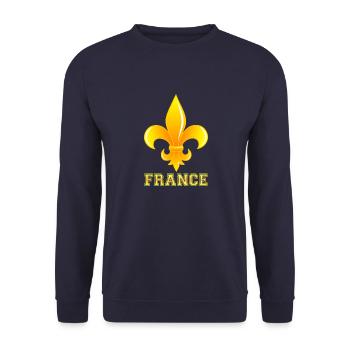 fleur de lys, french symbol - Sweat-shirt Unisexe - marine - Devant - Alina (178cm) & Michal (187cm)