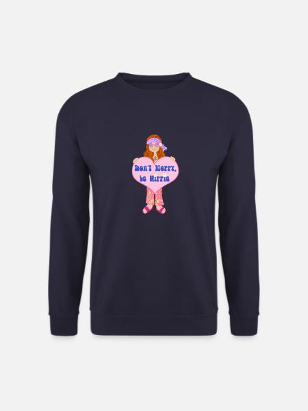 MÄDCHEN HIPPIE Din A1 - Unisex Pullover - Navy