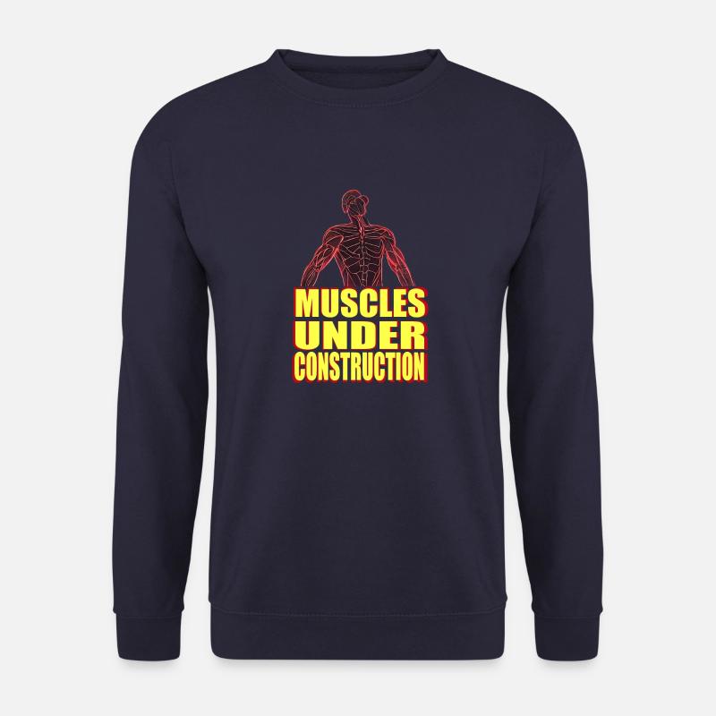 muscles en construction - Sweat-shirt Unisexe - marine