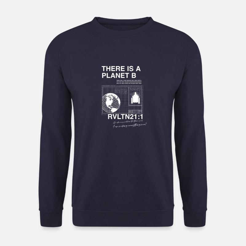 Planet B white - Unisex Sweatshirt - navy