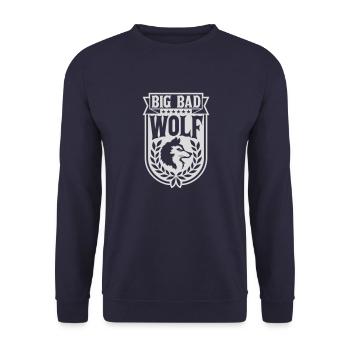 big bad wolf quote - Unisex Sweatshirt - navy - Front - Alina (178cm) & Michal (187cm)