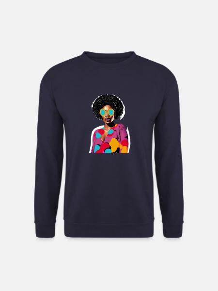 Black Woman - Unisex Sweatshirt - navy