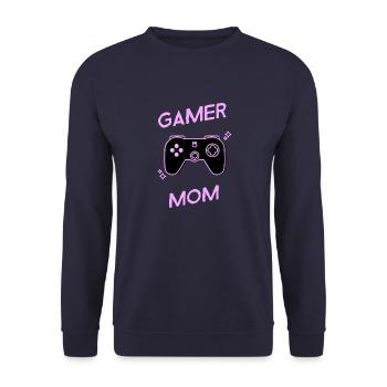Gamer Mom - Unisex Sweatshirt - navy - Front - Alina (178cm) & Michal (187cm)