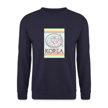 Korean Bibimbap Cuisine Dish Ramen Rice - Unisex Sweatshirt - navy - Front - Alina (178cm) & Michal (187cm)