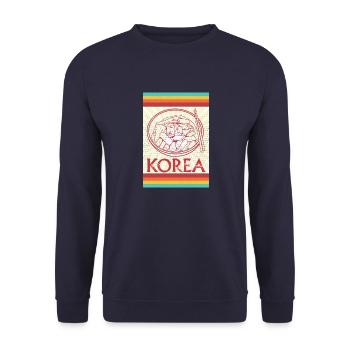 Korean Bibimbap Cuisine Dish Ramen Rice - Unisex Sweatshirt - navy - Front - Alina (178cm) & Michal (187cm)