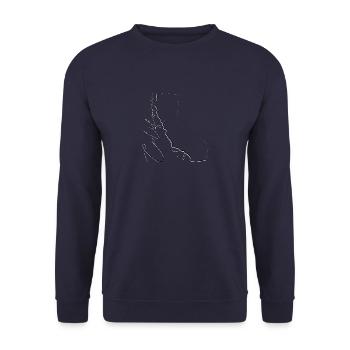 California (USA) | Map | Shadow Script - Unisex Sweatshirt - navy - Front - Alina (178cm) & Michal (187cm)