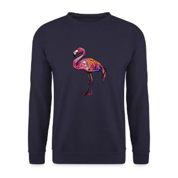 Flamant - Sweat-shirt Unisexe - marine - Devant - Alina (178cm) & Michal (187cm)