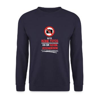 Keine Fotos - Unisex Pullover - Navy - Vorne - Alina (178cm) & Michal (187cm)
