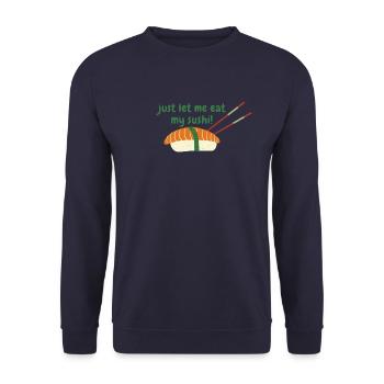 Sushi Love - Unisex Pullover - Navy - Vorne - Alina (178cm) & Michal (187cm)