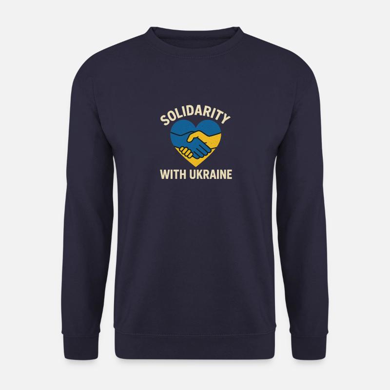 Solidarity with Ukraine - Unisex Pullover - Navy