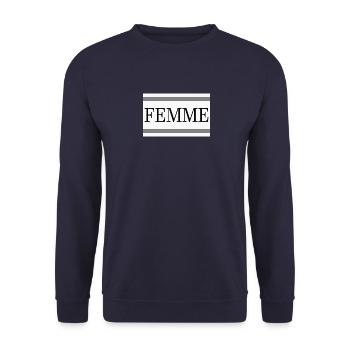 FEMME - Unisex Pullover - Navy - Vorne - Alina (178cm) & Michal (187cm)